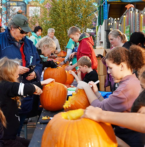 Kürbisschnitzen Halloween-Event Sachsen